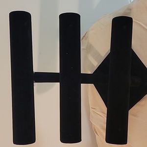 Three tier black bracelet display